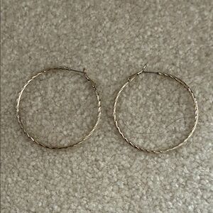 Classic Twisted Hoop Earrings in Gold